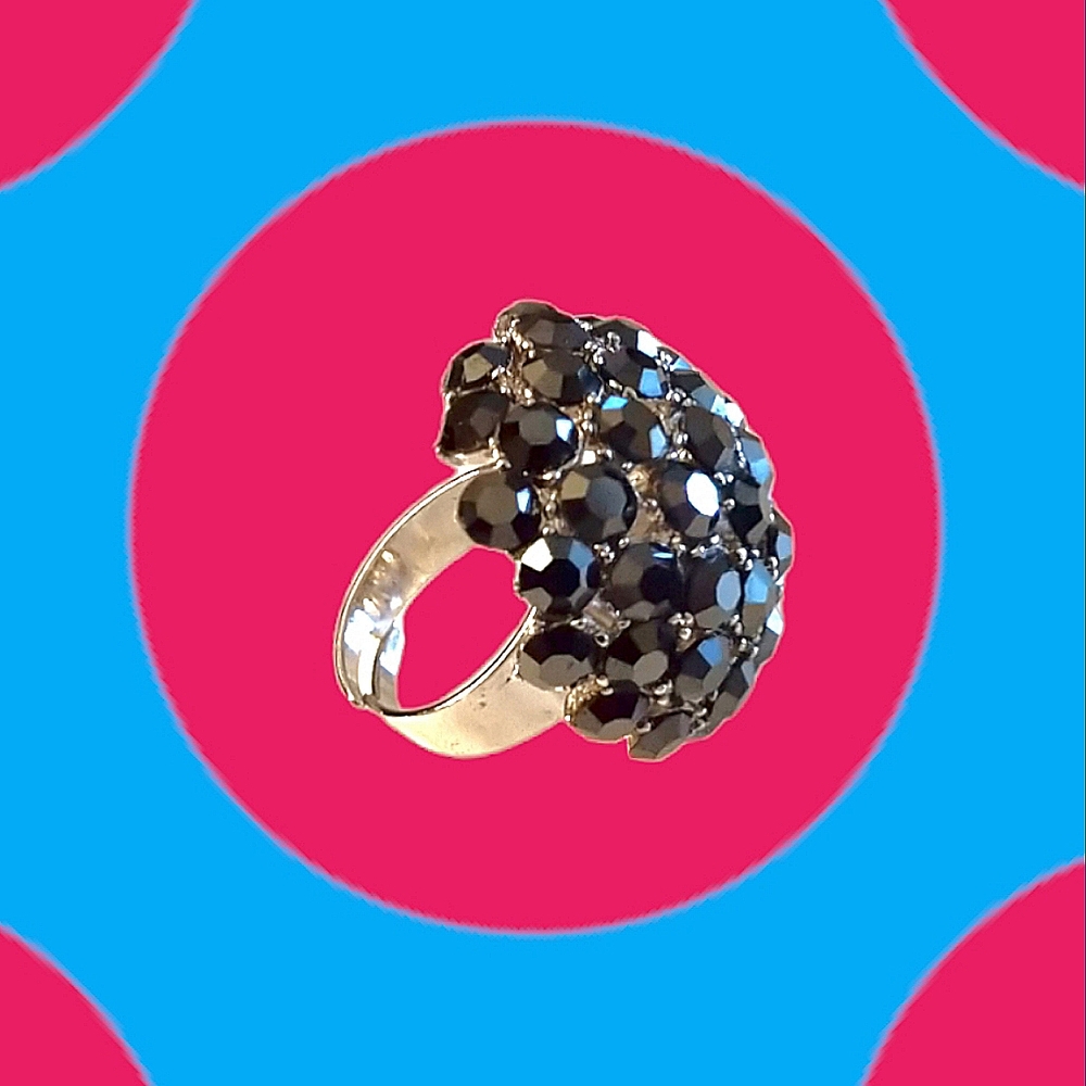 Adjustable Hematite Statement Ring - image 4